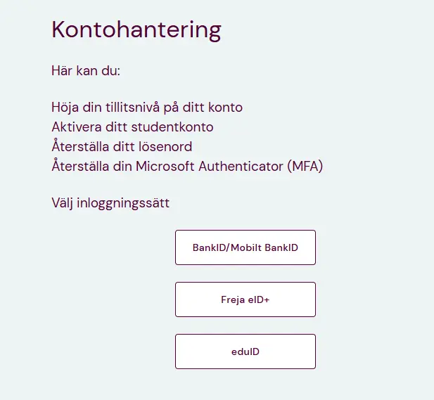 Idportal tillitsnivå