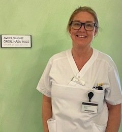 Karin Nielsen, sjuksköterska, huvudhandledare Öron/Näsa/Hals Hallands sjukhus