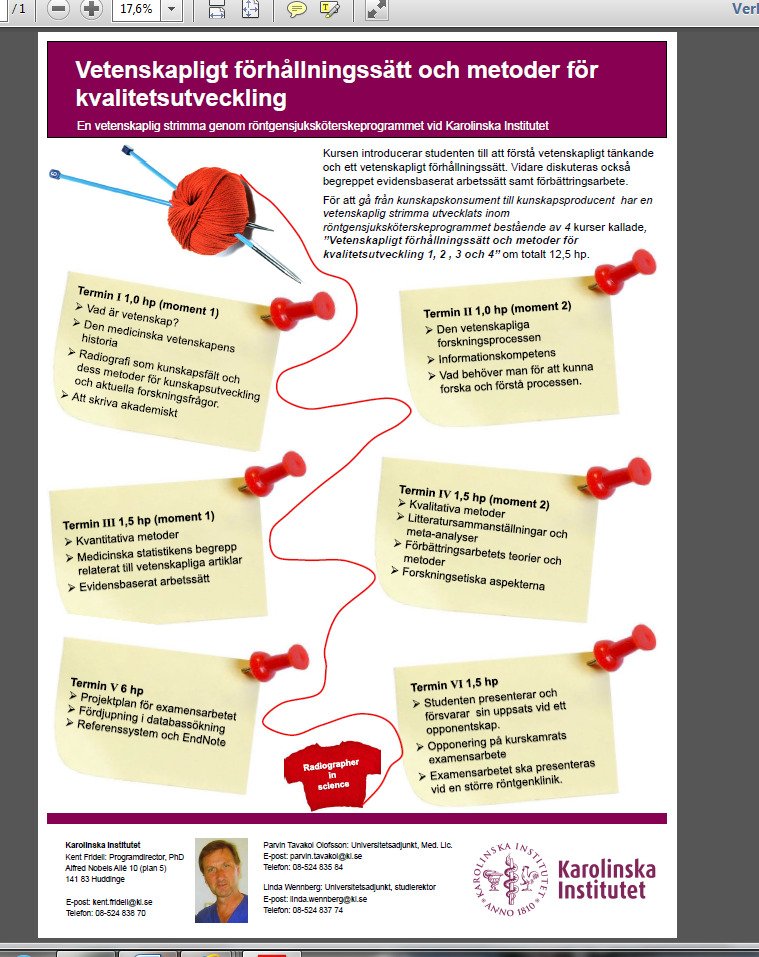 Description of the scientific streak in the radiography program.