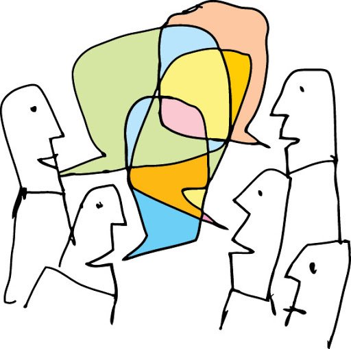Illustration av människor som pratar