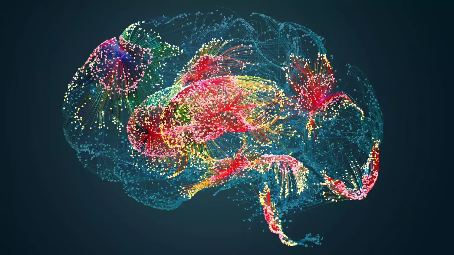 Illustration färgglad hjärna
